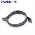 Línea de cámara industrial 2 3 5M línea de cámara Tornillos USB fijo micro B Codo en ángulo recto Cable de datos USB3.0